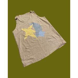 Upcycled 2XL Top Celestial Moon Stars